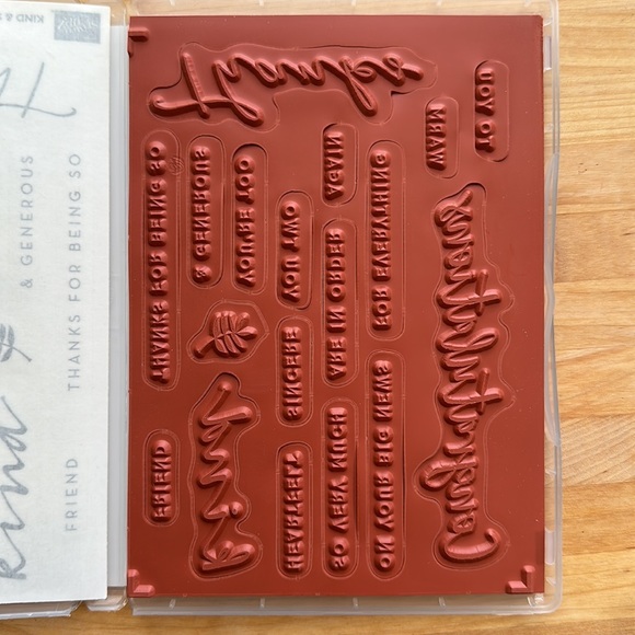 🚨SUPER SALE🚨Stampin’ Up! RETIRED Kind and Sincere Stamp Set NIB NEVER USED - Picture 3 of 3